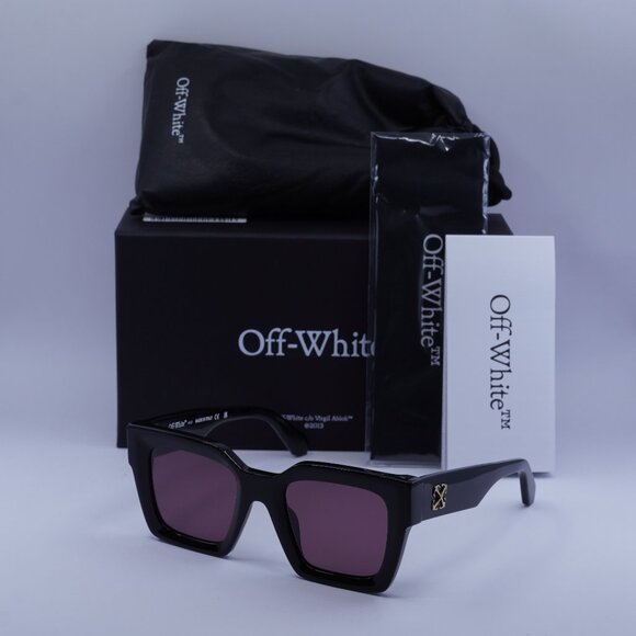 Off-White OERI13I JACKSON 1028 Square Sunglasses – Black/Burgundy main image 6